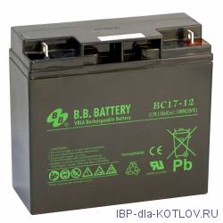 аккумулятор 17ah 12v  BB Battery BC17-12