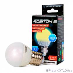    LED   Globe-5W-2700K-E27 Теплый белый свет  